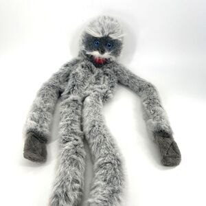 1989 Wynn Miller MOPKINS Gray Furry 42" Full Body Plush PUPPET Wrap Blue Eyes